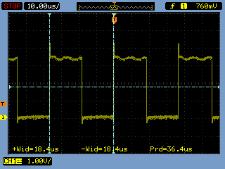 Managed code, both pulses width of 18.4 μs.
